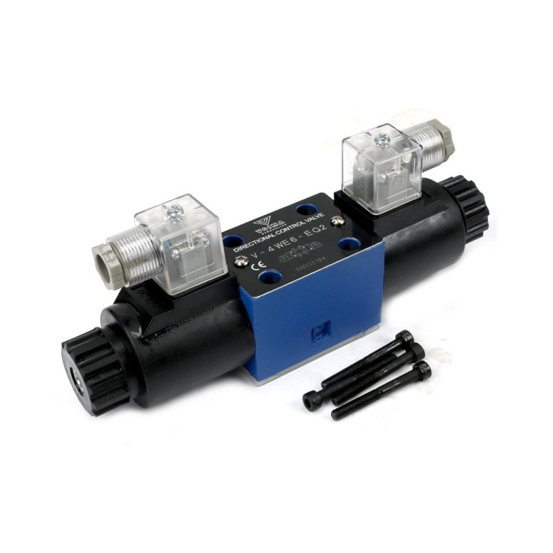 Rozdzielacz (elektrozawór CETOP 3 NG6) 3-pozycyjny 50L suwak "E" (cewki x2) 12V VOIMA