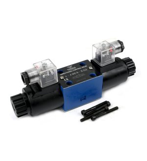 Rozdzielacz (elektrozawór CETOP 3 NG6) 3-pozycyjny 50L suwak "E" (cewki x2) 230V VOIMA