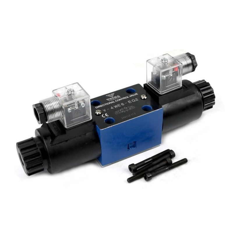 Rozdzielacz (elektrozawór CETOP 3 NG6) 3-pozycyjny 50L suwak "E" (cewki x2) 230V VOIMA