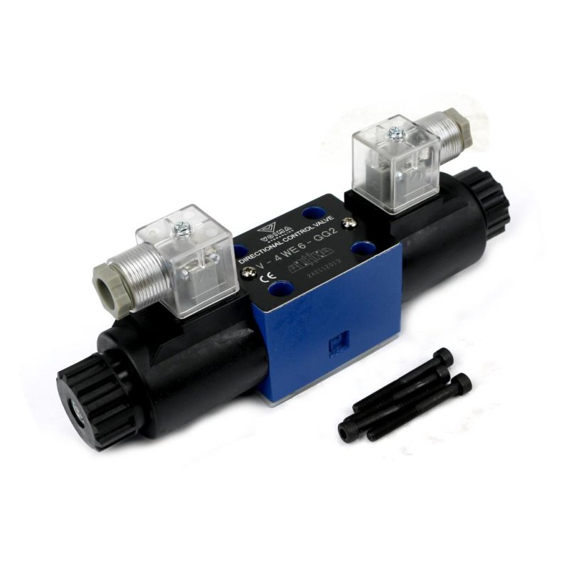 Rozdzielacz (elektrozawór CETOP 3 NG6) 3-pozycyjny 50L suwak "G"  (cewki x2) 24V VOIMA