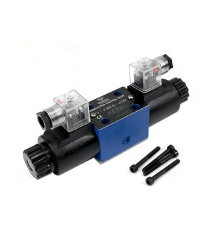 Rozdzielacz (elektrozawór CETOP 3 NG6) 3-pozycyjny 50L suwak "J"  (cewki x2) 230V VOIMA