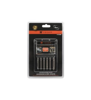 Zestaw wykrętaków do uszkodzonych śrub i wkrętów 6 szt / TEGER
