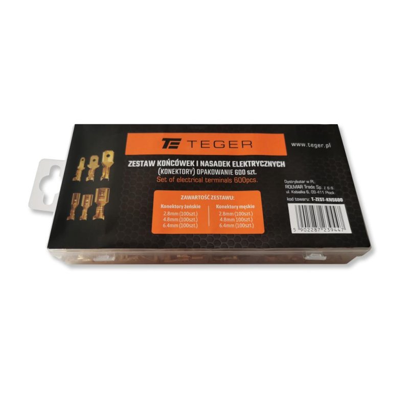 Zestaw końcówek i nasadek elektrycznych konektory TEGER (sprzedawane po 600szt.)