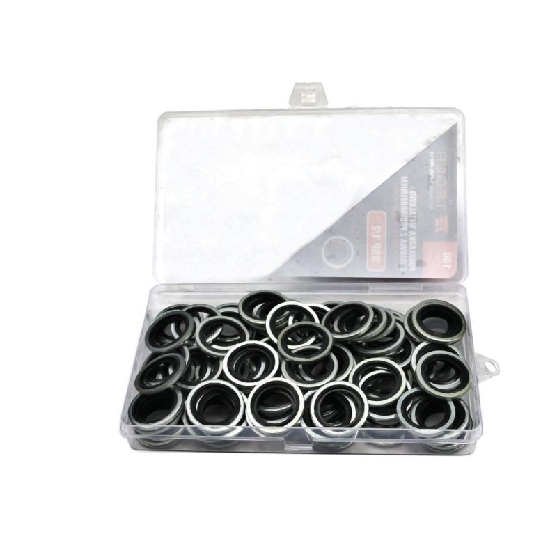 Podkładka metalowo gumowa z prowadzeniem BSP 1/2" TEGER ( sprzedawane po 100 )