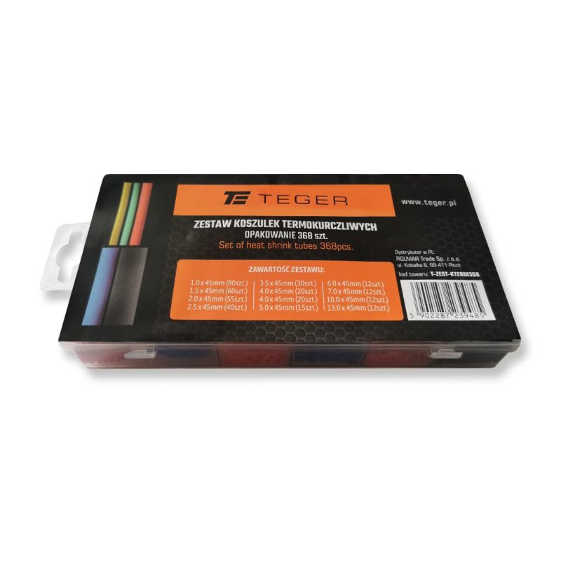 Zestaw koszulek termokurczliwych TEGER (sprzedawane po 368szt.)