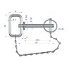 Sworzeń zaczepu z zawleczką i łańcuchem 12.7x92.5x127 TEGER