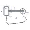 Sworzeń zaczepu z zawleczką i łańcuchem 15.9x103x136 TEGER