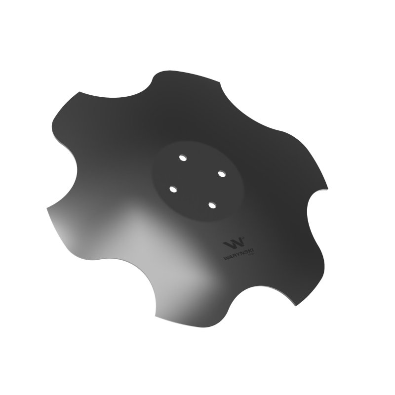 Talerz, skrajny lewy fi 510 mocowanie 4/98 grubość 4 mm stal borowa, Waryński