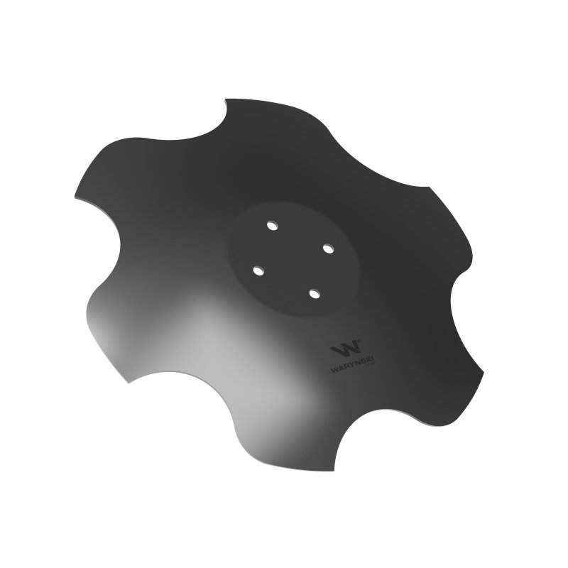 Talerz, skrajny prawy fi 510 mocowanie 4/98 grubość 4 mm stal borowa, Waryński