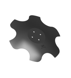 Talerz, skrajny lewy fi 560 mocowanie 4/98 grubość 4,5 mm stal borowa, Waryński