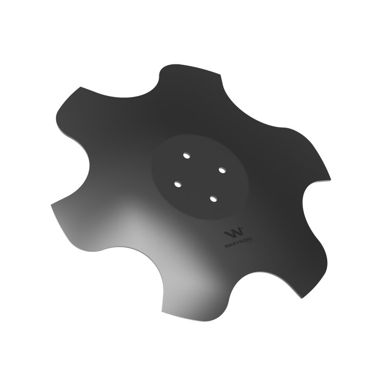 Talerz, skrajny lewy fi 560 mocowanie 4/98 grubość 4,5 mm stal borowa, Waryński