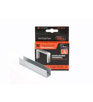 Zestaw zszywek tapicerskich PROFESSIONAL (typ J/53) 14/11,3/0,7mm / 1000 szt / TEGER