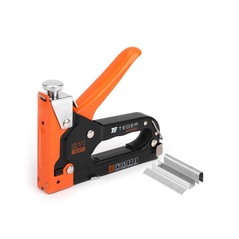 Zszywacz tapicerski HEAVY DUTY 4w1 (typ G/140, S28, NAIL, PIN) / 4-14mm Extreme / TEGER