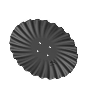 Talerz, prosty falowany drobna fala 460 mocowanie 4/98 grubość 4 mm stal borowa, Waryński