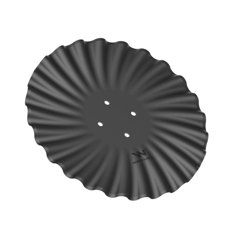 Talerz, prosty falowany drobna fala 460 mocowanie 4/98 grubość 4 mm stal borowa, Waryński