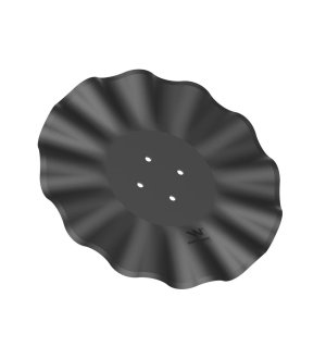 Talerz, prosty falowany 510 mocowanie 4/98 grubość 4,5 mm stal borowa, Waryński