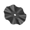Talerz, prosty falowany gruba fala 510 otwór 40x40 grubość 5 mm stal borowa, Waryński