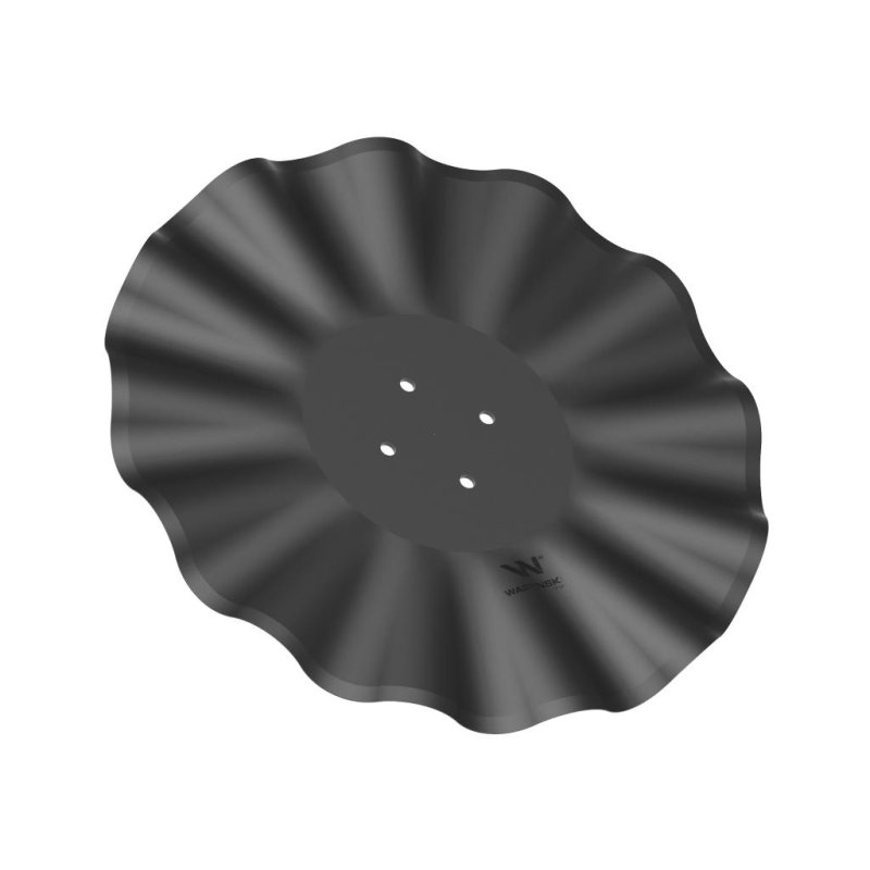 Talerz, prosty falowany 560 mocowanie 4/98 grubość 5 mm stal borowa, Waryński