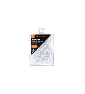 Zestaw nitów zrywalnych. aluminiowych (3.2x10mm) / 50 szt. / TEGER