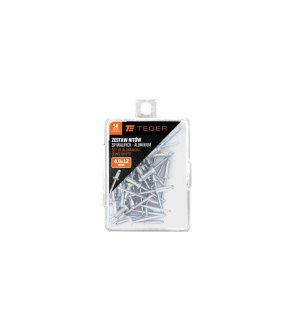Zestaw nitów zrywalnych. aluminiowych (4.0x12mm) / 50 szt. / TEGER