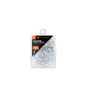 Zestaw nitów zrywalnych. aluminiowych (4.0x6mm) / 50 szt. / TEGER