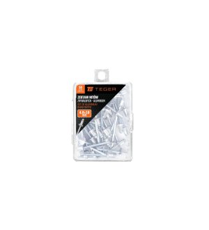 Zestaw nitów zrywalnych. aluminiowych (4.8x10mm) / 50 szt. / TEGER