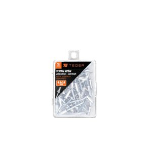 Zestaw nitów zrywalnych. aluminiowych (4.8x14mm) / 50 szt. / TEGER