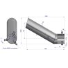 Rura do tłumika 5040390070.1P504039012/0 wygięta końcówka Bizon INOX WARYŃSKI