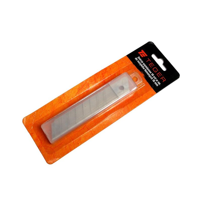 Ostrza wymienne 10 szt w op.do nożyków łamanych 18 mm Teger