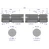 Wałek, WOM frezowany dwustronnie 300mm Z21 - 1 3/8, Waryński
