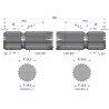 Wałek, WOM frezowany dwustronnie 350mm Z21 - 1 3/8, Waryński