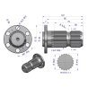 Wałek, WOM z kołnierzem na 6 otworów adapter Z20 - 1 3/4, Waryński