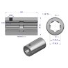 Tuleja, WOM łącząca frezowana 100mm Z6 - 1 3/8, Waryński