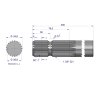 Wałek, WOM frezowany jednostronnie 300mm Z21 - 1 3/8, Waryński