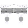 Wałek, WOM frezowany dwustronnie 250mm Z6 - 1 3/8, Waryński