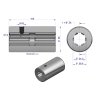 Tuleja, WOM łącząca frezowana 100mm Z6 - 1 1/8, Waryński