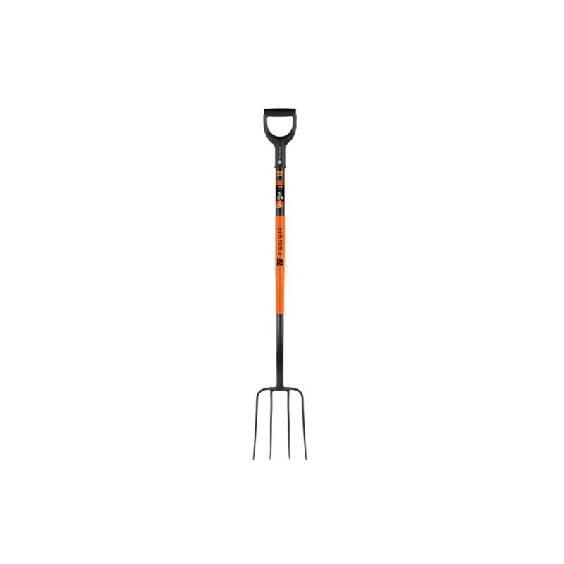 Widły gospodarcze 4-zębne na metalowym trzonku - Standard, (dł. 1250 mm), Teger
