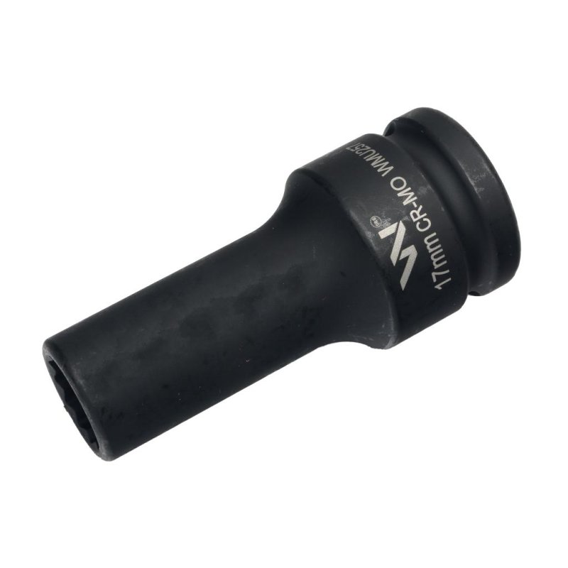 Nasadka udarowa 3/4" dwunastokątna ze stali CrMo 17mm bardzo długa D90 SLIM Waryński