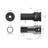 Nasadka udarowa 3/4" dwunastokątna ze stali CrMo 19mm bardzo długa D90 SLIM Waryński