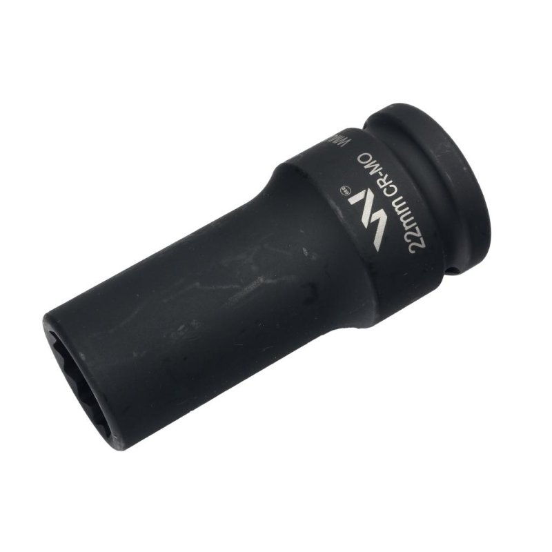 Nasadka udarowa 3/4" dwunastokątna ze stali CrMo 22mm bardzo długa D90 SLIM Waryński