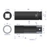 Nasadka udarowa 3/4" dwunastokątnaze stali CrMo 27mm bardzo długa D120 SLIM Waryński