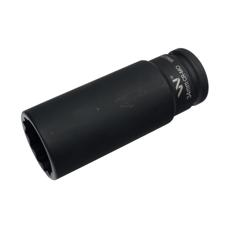 Nasadka udarowa 3/4" dwunastokątna ze stali CrMo 34mm bardzo długa D120 SLIM Waryński