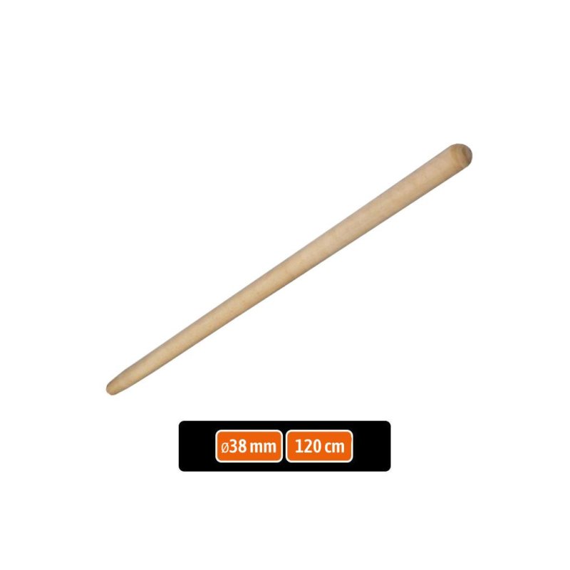 Trzonek drewniany do wideł , 38x1200mm, Teger