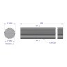 Wałek, WOM frezowany całościowo 250mm Z21 - 1 3/8, Waryński