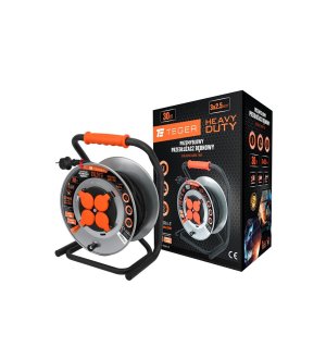 Przedłużacz bębnowy, przemysłowy HEAVY DUTY, 3X2,5mm, IP44, H07RN-F, cert. CE / 30M, Teger
