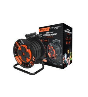 Przedłużacz bębnowy, warsztatowy PROFESSIONAL, 3X2,5mm, IP44, H05RR-F, cert. CE / 30M, Teger