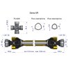 Wał przegubowo-teleskopowy 1210-1720mm 830Nm Z6 - 1 3/4 z dwóch stron CE 2020 seria 6R Waryński
