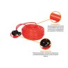 Przedłużacz jednogniazdowy, ogrodowy PROFESSIONAL, 3X1,5mm, IP20, H05VV-F, z uziemieniem, cert. CE / 30M, Teger