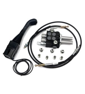 Zestaw do Ładowacz TUR -Rozdzielacz 40L 2-sekcyjny + Joystick z przyciskiem + Elementy złączne + Linki na kulkę 1500mm VOIMA