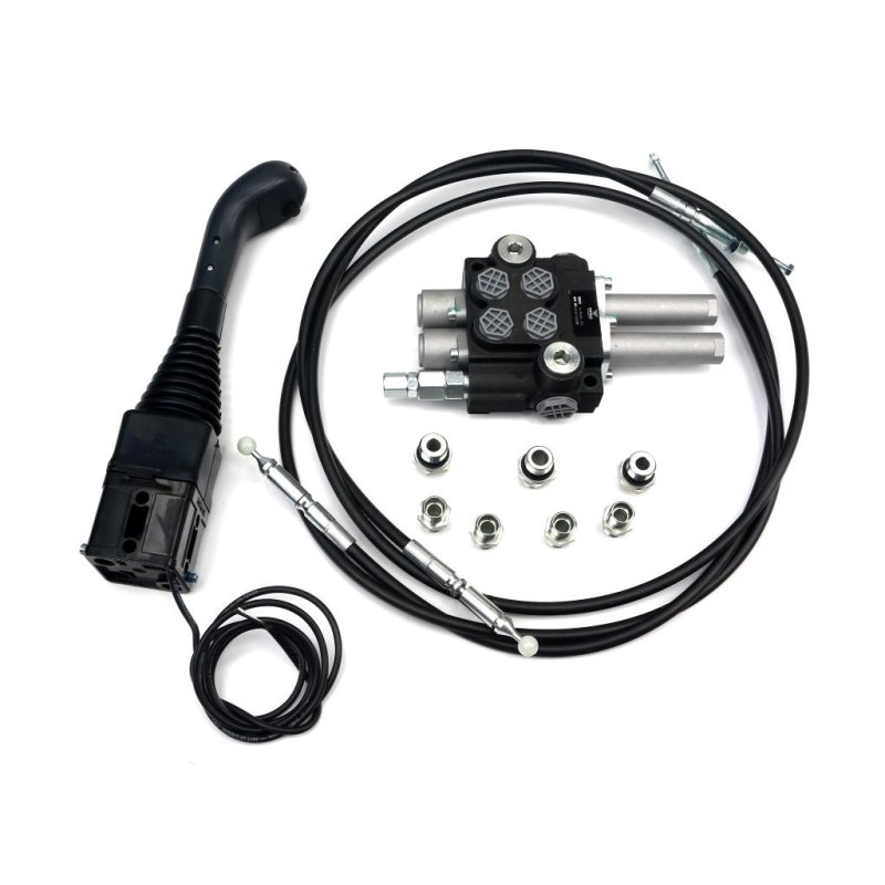 Zestaw do Ładowacz TUR -Rozdzielacz 40L 2-sekcyjny + Joystick z przyciskiem + Elementy złączne + Linki na kulkę 2000mm VOIMA